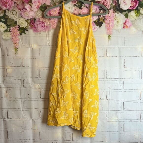NWT GIRLS XXL 18 ART CLASS YELLOW BUTTERFLY STRAP SUN DRESS - Picture 2 of 12